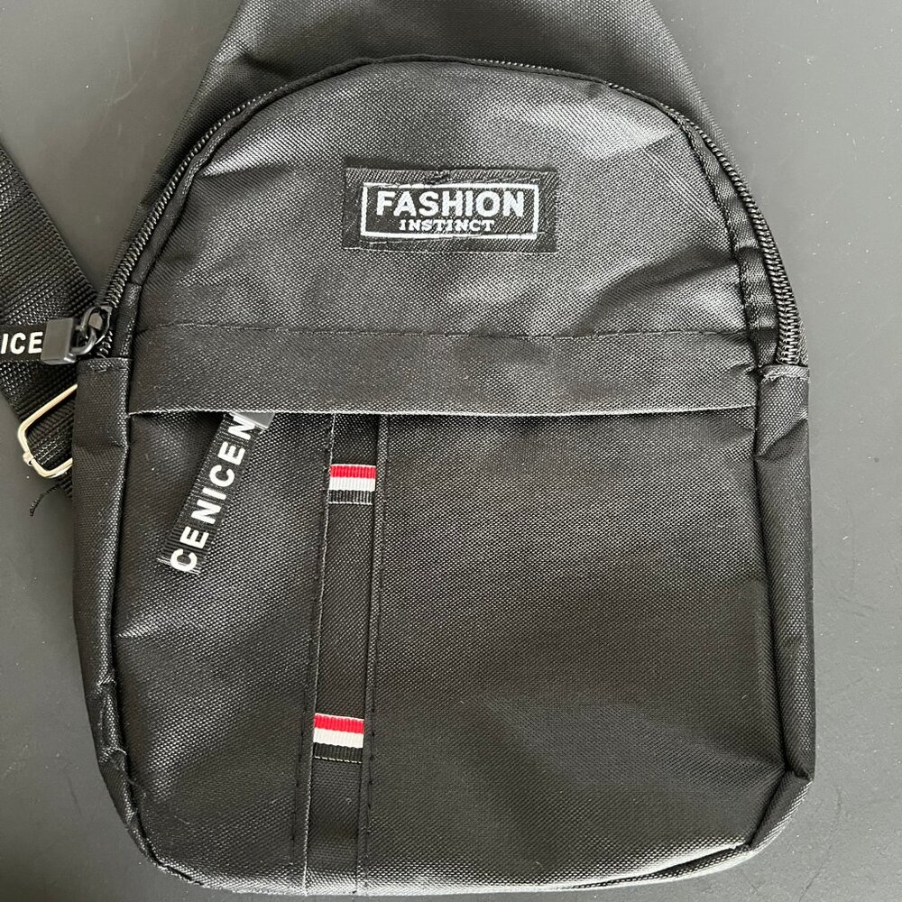 Fashion Instinct Black Sling Bag 11"L 8"W